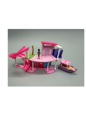 Barbie Doll Playset Mini Doll with Boat, Missing a Few Parts